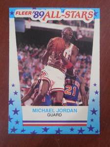 1989 Fleer All Star Sticker Michael Jordan #3 GOAT LK