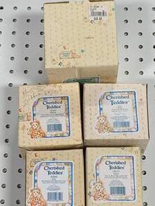 Lot of Five Vintage Cherished Teddies Figurines