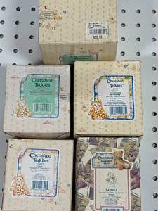 Lot of Five Vintage Cherished Teddies Figurines