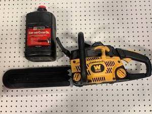When 14 Inch Lumberjack Chainsaw And 13 Bottle Chain Oil
