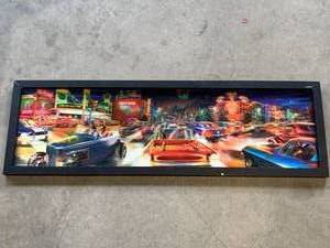 Hot Rods Framed Art 8X28