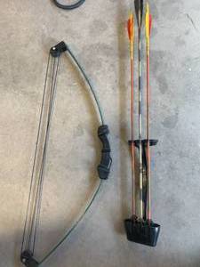 Bow & 3 Broadhead Arrows