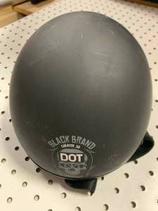 Black Brand Cheater .50 Motorcycle Helmet Size Small