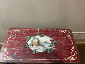 lot 42 image: Distressed Wood Painted Table