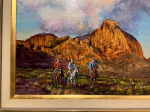 lot 91 image: Cowboy Picture Signed by Bill Henderson