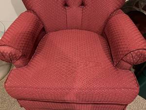 lot 94 image: Wine colored Rocking Chair