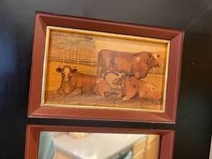 lot 134 image: Cow Plaque  Mirror