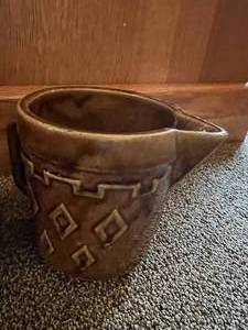 lot 143 image: 2 Vintage Brown Pots
