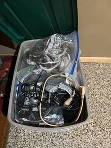 lot 169 image: Bin of Electrical Cords