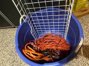 lot 198 image: Garage Organizers & Extension Cords