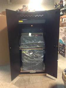 3-Piece Heavy Duty Welded Steel Garage Storage System in Black (64 in. W x 81 in. H x 24 in. D) by Husky Customer Returns See Pictures