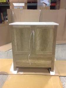 Timeless Home Silas 30 in. W x 19 in. D x 34 in. H Single Bathroom Vanity in Natural Oak with Ivory Quartz by Unbranded Customer Returns See Pictures