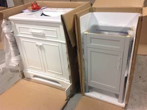 Lot of 2 Mixed Assorted Bathroom Vanities Customer Returns See Pictures