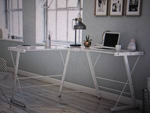 lot 18 image: ameriwood home odin glass L shaped ...