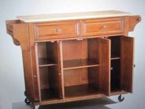 lot 30 image: kitchen cart cabinet cherry ...