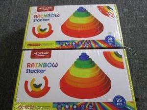 lot 70 image: 2 rainbow stackers ...
