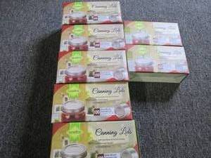 lot 76 image: 7 packages of wide mouth canning li...