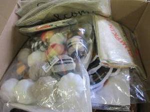 lot 123 image: box of pillow cases and thanksgivin...