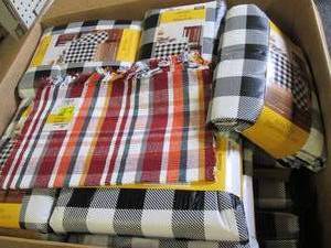 lot 133 image: box full of tablecloths ...