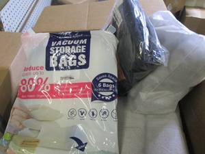 lot 134 image: box of towels , curtains and space ...