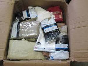 lot 141 image: box full of tablecloths...