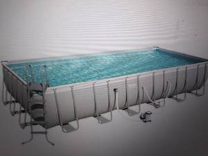 lot 173 image: bestway power steel 24 foot x 12 fo...