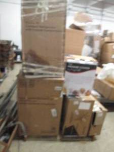 lot 184 image: pallet of furniture,fridge , freeze...