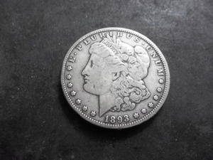1893 O Morgan Silver Dollar