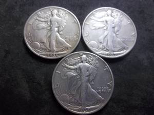 1936, 1937, 1939 Walker Half Dollars
