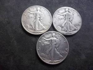 1936, 1941, 1942 Walker Half Dollars