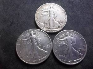 1942, 1943, 1942 S Walker Half Dollars
