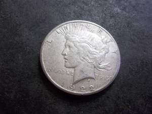 1922 S Silver Peace Dollar