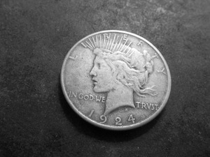 1924 S Silver Peace Dollar