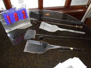 Fire place utensils. As shown.