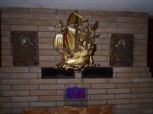 Spanish ship with helmeted guys. As shown.