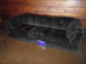 Blackgrey 95 long couch. Nice used condition. As shown.