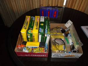 Quantity of two flats and garbage bags and miscellaneous .  As shown.