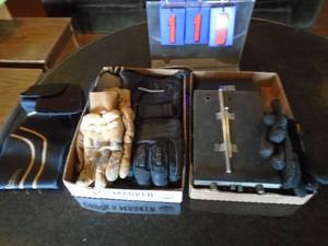 Quantity of two flats of gloves and miscellaneous.  As shown.
