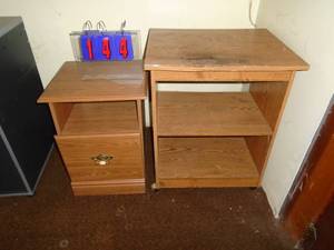 Qty of 2 wood stands. As shown.