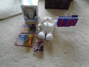 Beanie baby figures & misc. As shown.