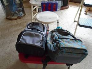 Qty of 2 back packs. As shown.