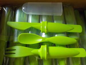 Case of 50 Lime Green Plastic Cutle...