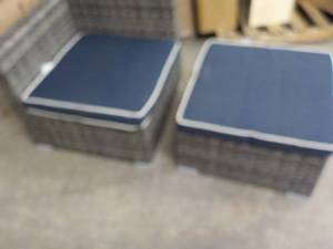 Patio Corner Chair, Ottoman and Cus...