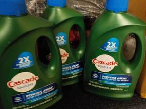 3 Bottles Cascade 2X Dishwasher Det...