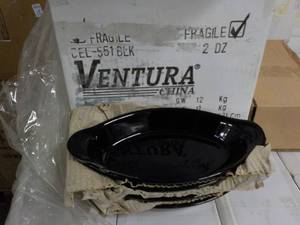 24 Ventura Black Au Gratin Oval Dis...