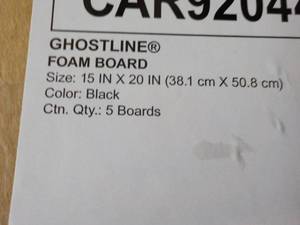 45 Foam Boards 15 x 20 in Black fo...