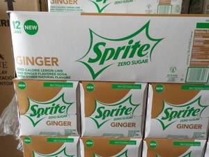 4 - 12 packs Sprite Ginger Zero Sug...
