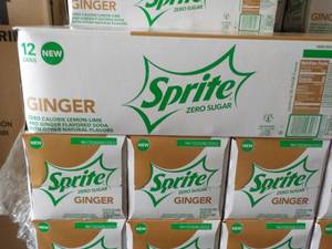 4 - 12 packs Sprite Ginger Zero Sug...