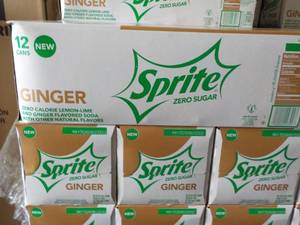 4 - 12 packs Sprite Ginger Zero Sug...