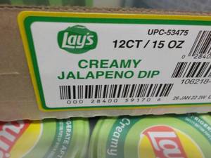 12 Pack Lays Creamy Jalapeno Dip...